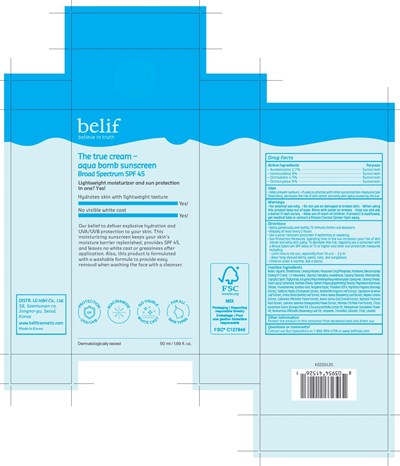 belif the true cream aqua bomb SPF 45 50mL OC - belif the true cream aqua bomb SPF 45 50mL OC